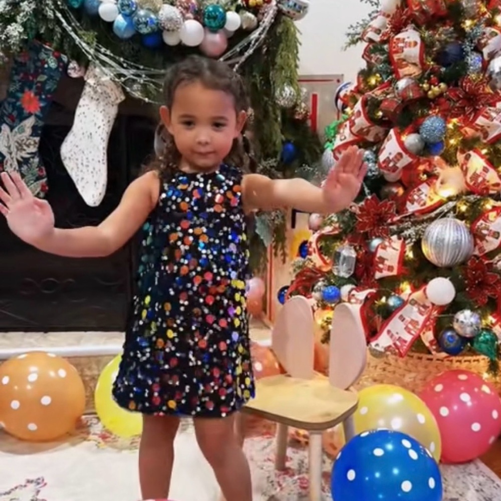 Lola and the Boys Paillete Sequined Dress 4T EUC